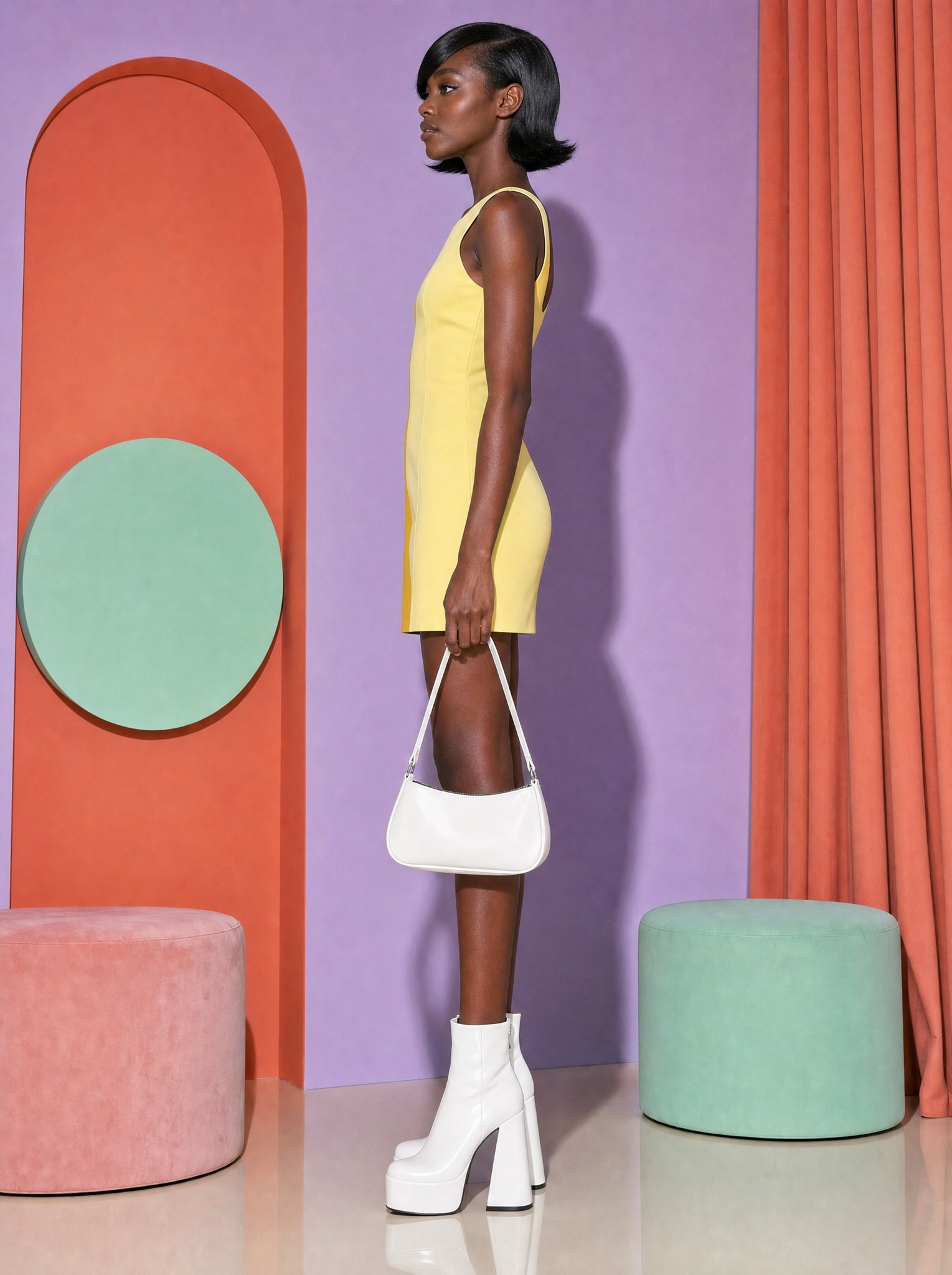 Vestido Dos Colores — Amarillo 3