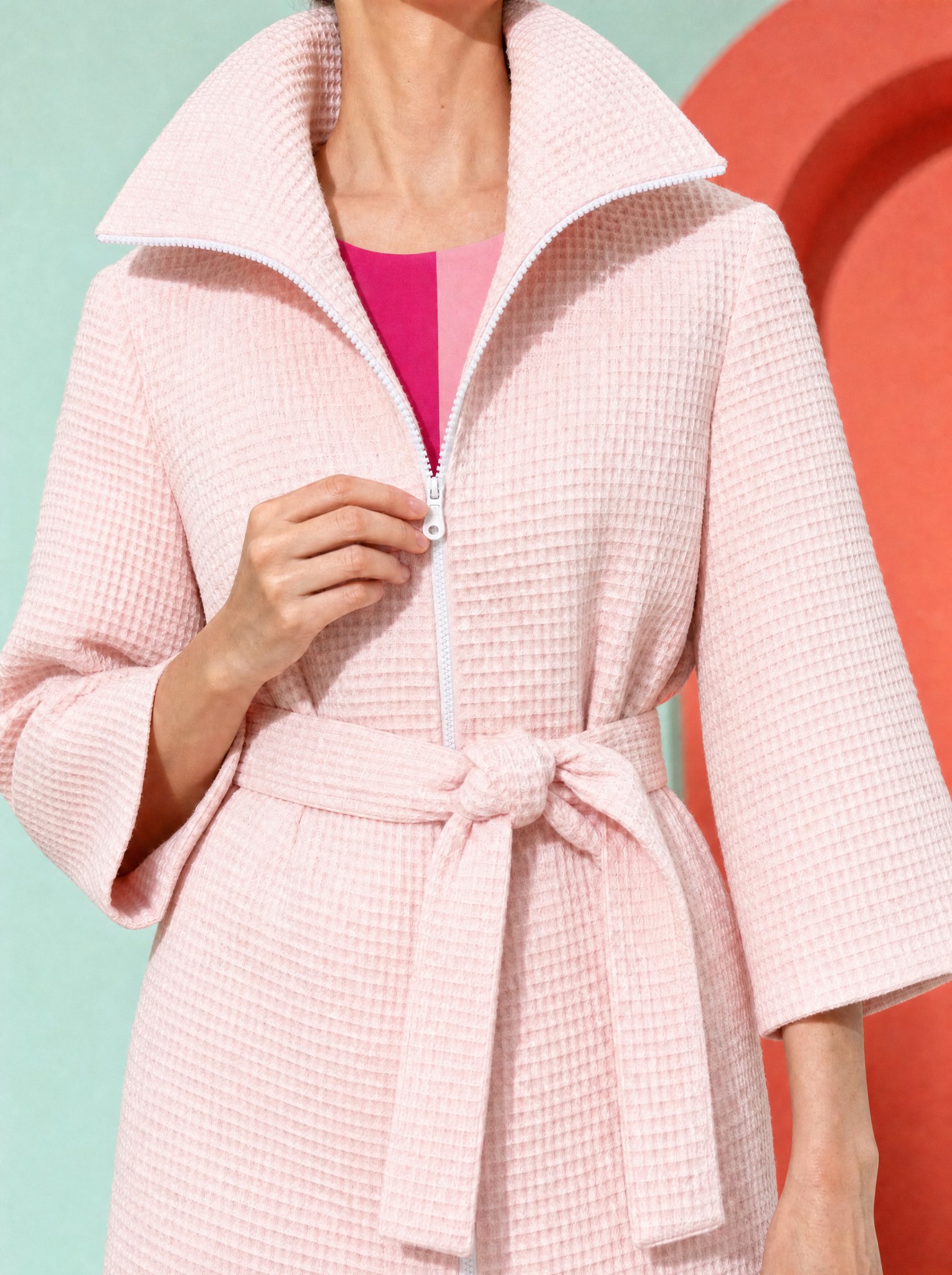 Chaqueta Gofrada — Rosa 4