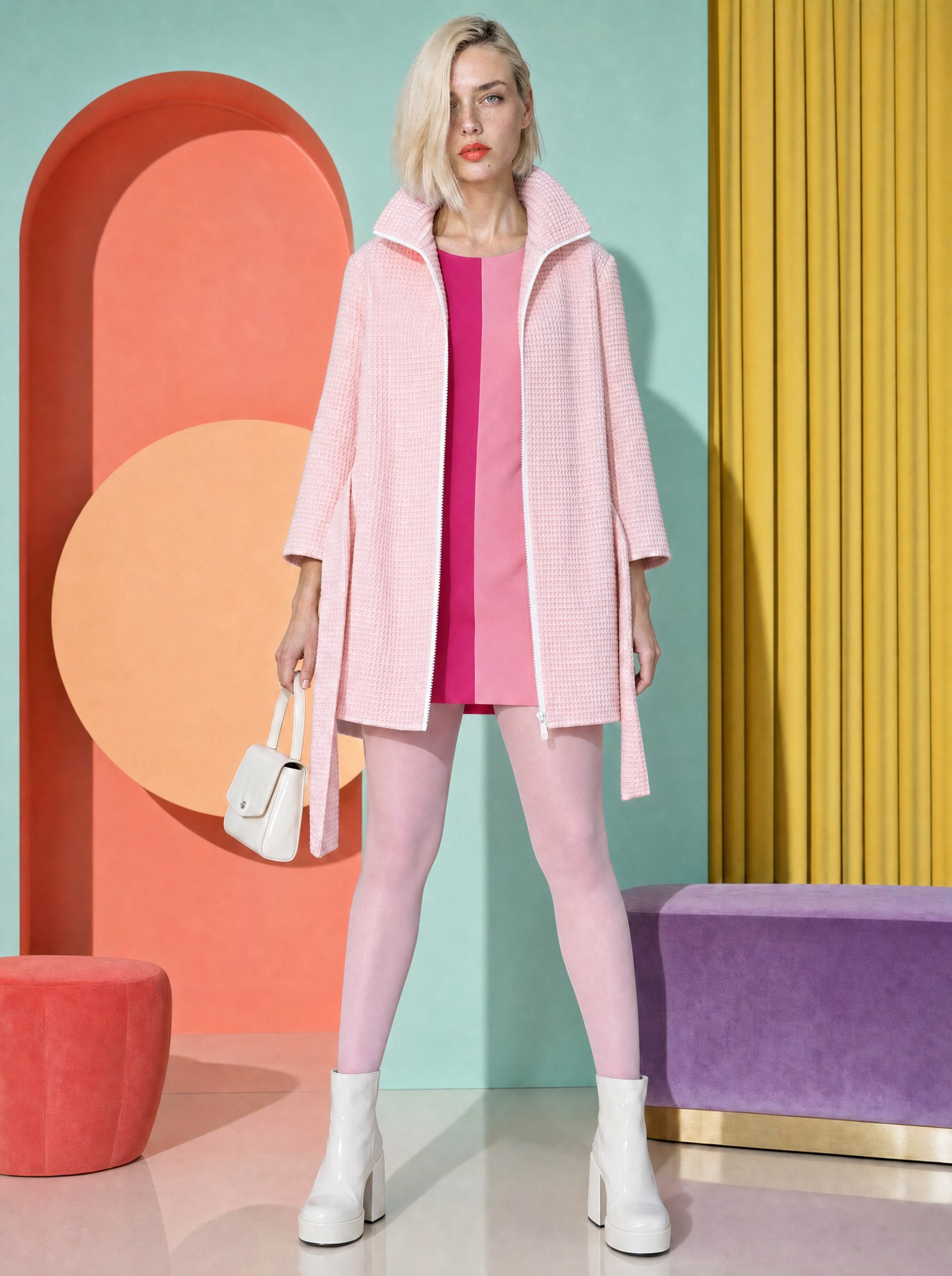 Chaqueta Gofrada — Rosa 2
